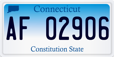 CT license plate AF02906