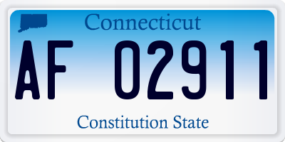 CT license plate AF02911