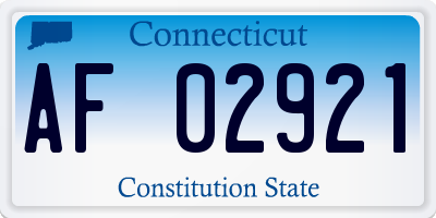 CT license plate AF02921
