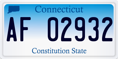 CT license plate AF02932