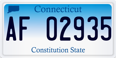 CT license plate AF02935