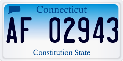 CT license plate AF02943