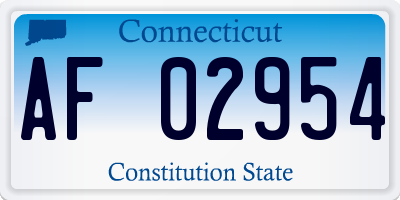 CT license plate AF02954