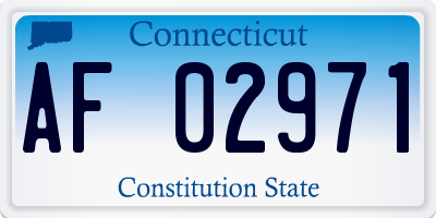 CT license plate AF02971