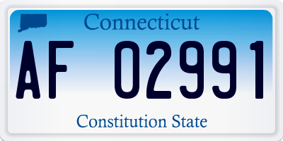 CT license plate AF02991