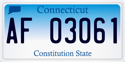 CT license plate AF03061