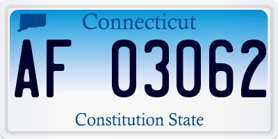 CT license plate AF03062