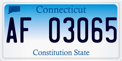CT license plate AF03065