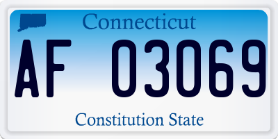 CT license plate AF03069