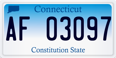 CT license plate AF03097