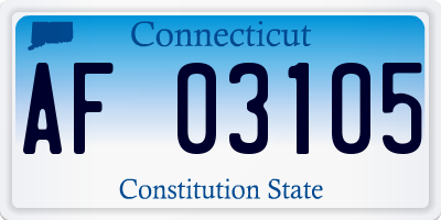 CT license plate AF03105