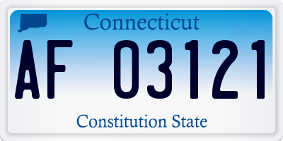 CT license plate AF03121