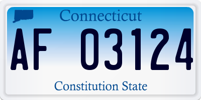 CT license plate AF03124