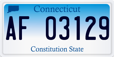 CT license plate AF03129