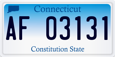 CT license plate AF03131