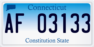 CT license plate AF03133