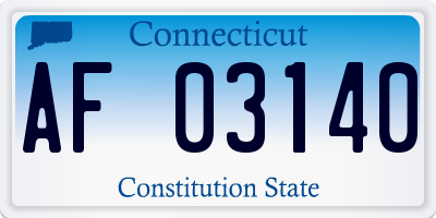 CT license plate AF03140