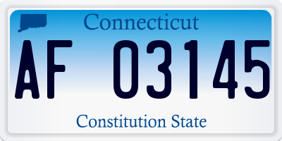 CT license plate AF03145