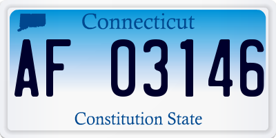 CT license plate AF03146