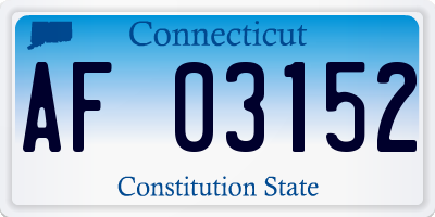 CT license plate AF03152