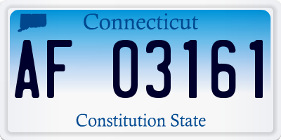 CT license plate AF03161