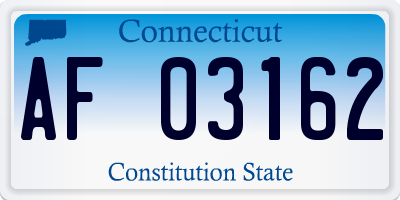 CT license plate AF03162