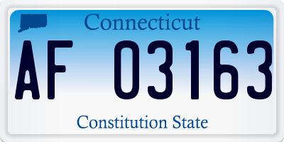 CT license plate AF03163