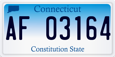 CT license plate AF03164