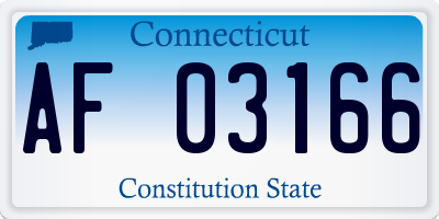 CT license plate AF03166