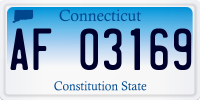 CT license plate AF03169