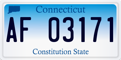 CT license plate AF03171