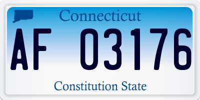 CT license plate AF03176