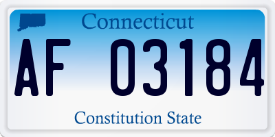 CT license plate AF03184