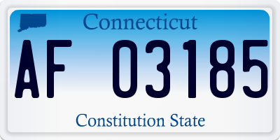 CT license plate AF03185