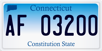 CT license plate AF03200