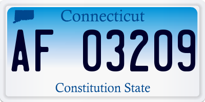 CT license plate AF03209