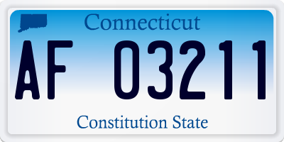 CT license plate AF03211