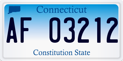 CT license plate AF03212