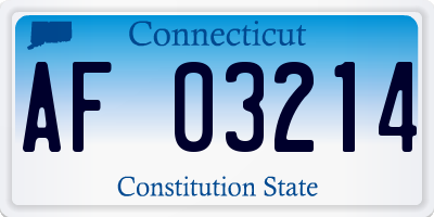 CT license plate AF03214