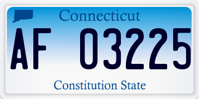 CT license plate AF03225