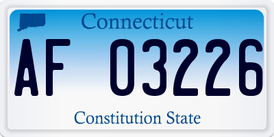 CT license plate AF03226