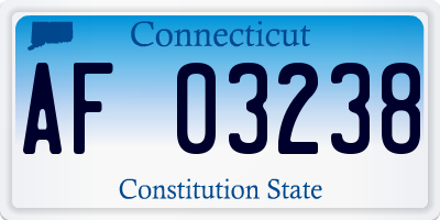 CT license plate AF03238