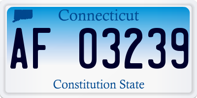 CT license plate AF03239