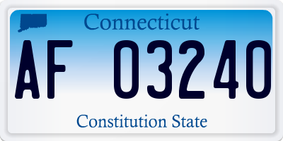 CT license plate AF03240