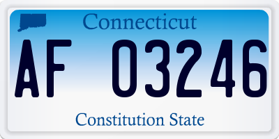 CT license plate AF03246