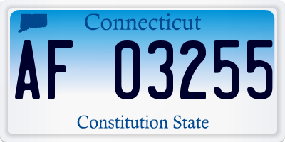 CT license plate AF03255