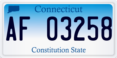 CT license plate AF03258