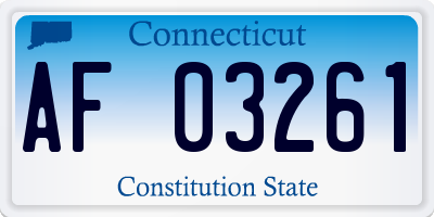 CT license plate AF03261