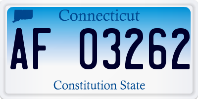 CT license plate AF03262