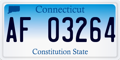 CT license plate AF03264